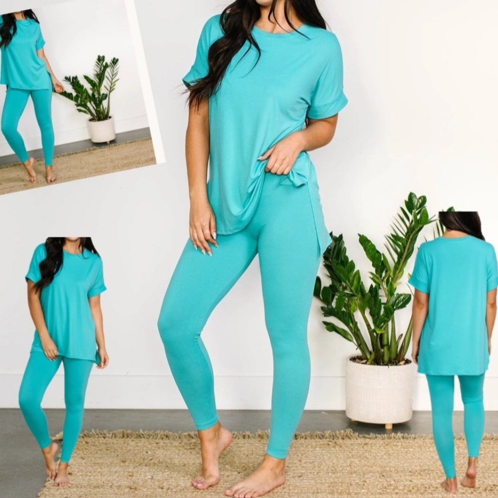 #91182 🛑S,M,L Chic & Fabulous Top & Leggings Loungewear 2PC Set
